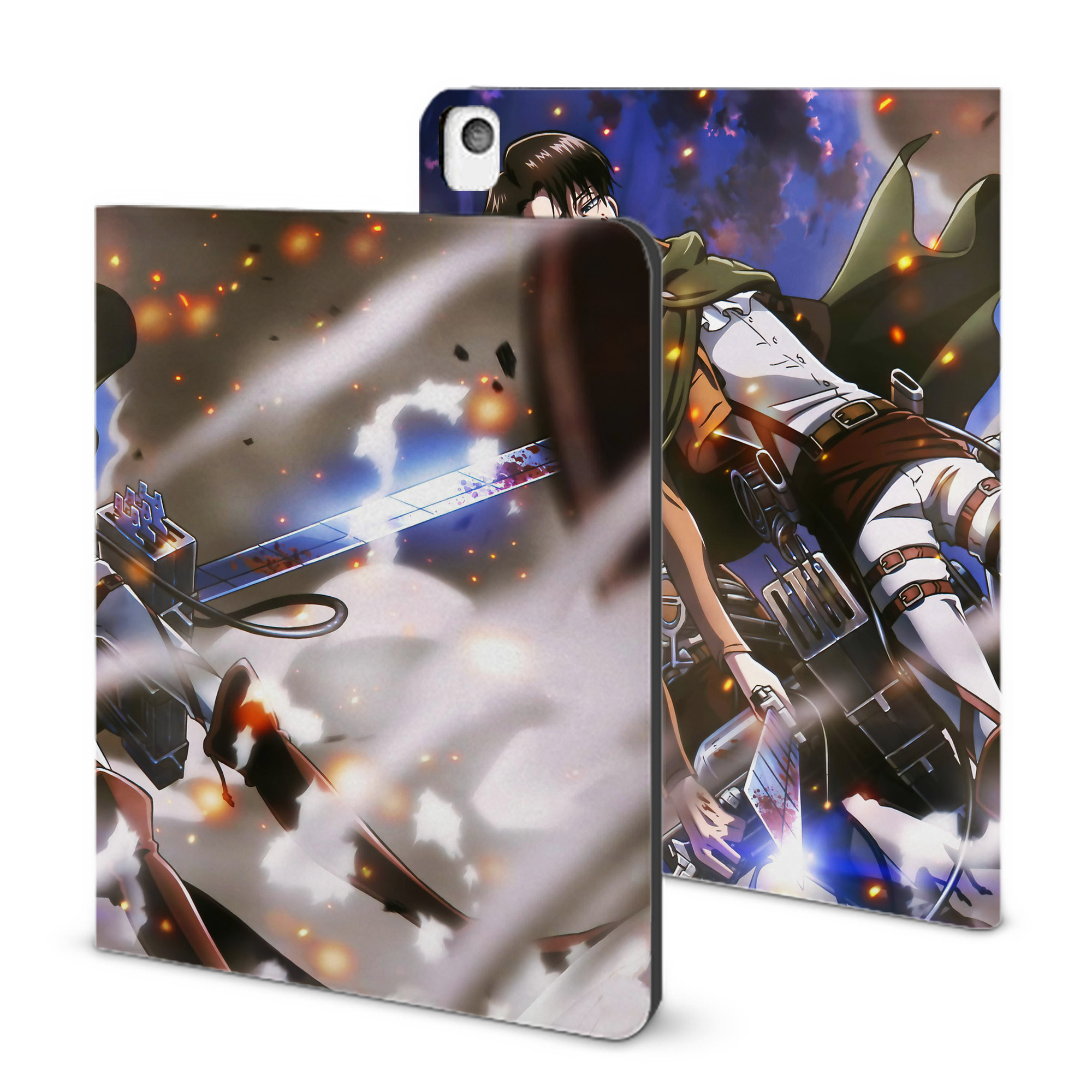 （画像用） 進撃の巨人 Attack on Titan IPadケース ペンホルダー付き ブックスタイルデザイン